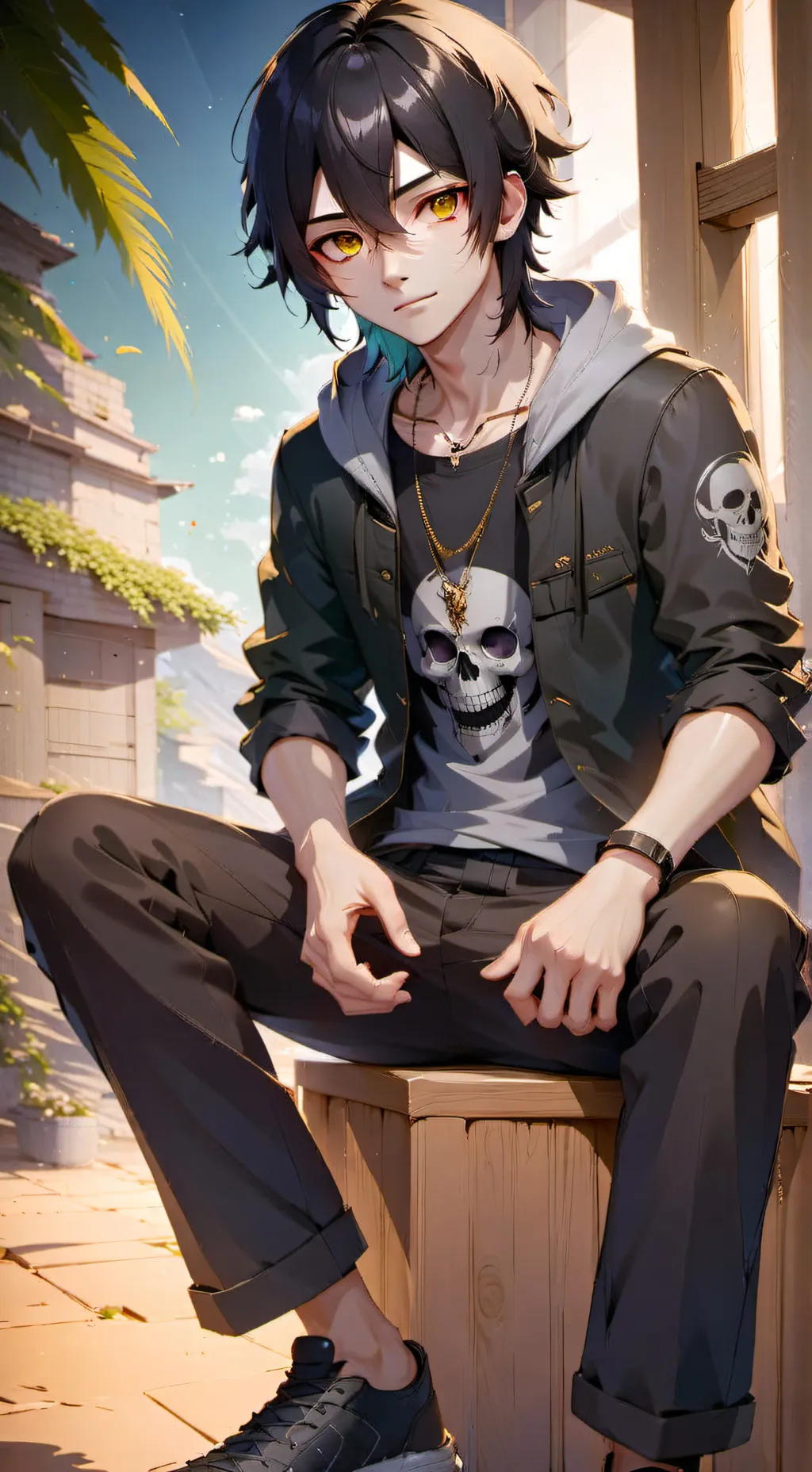 ai character: Death background