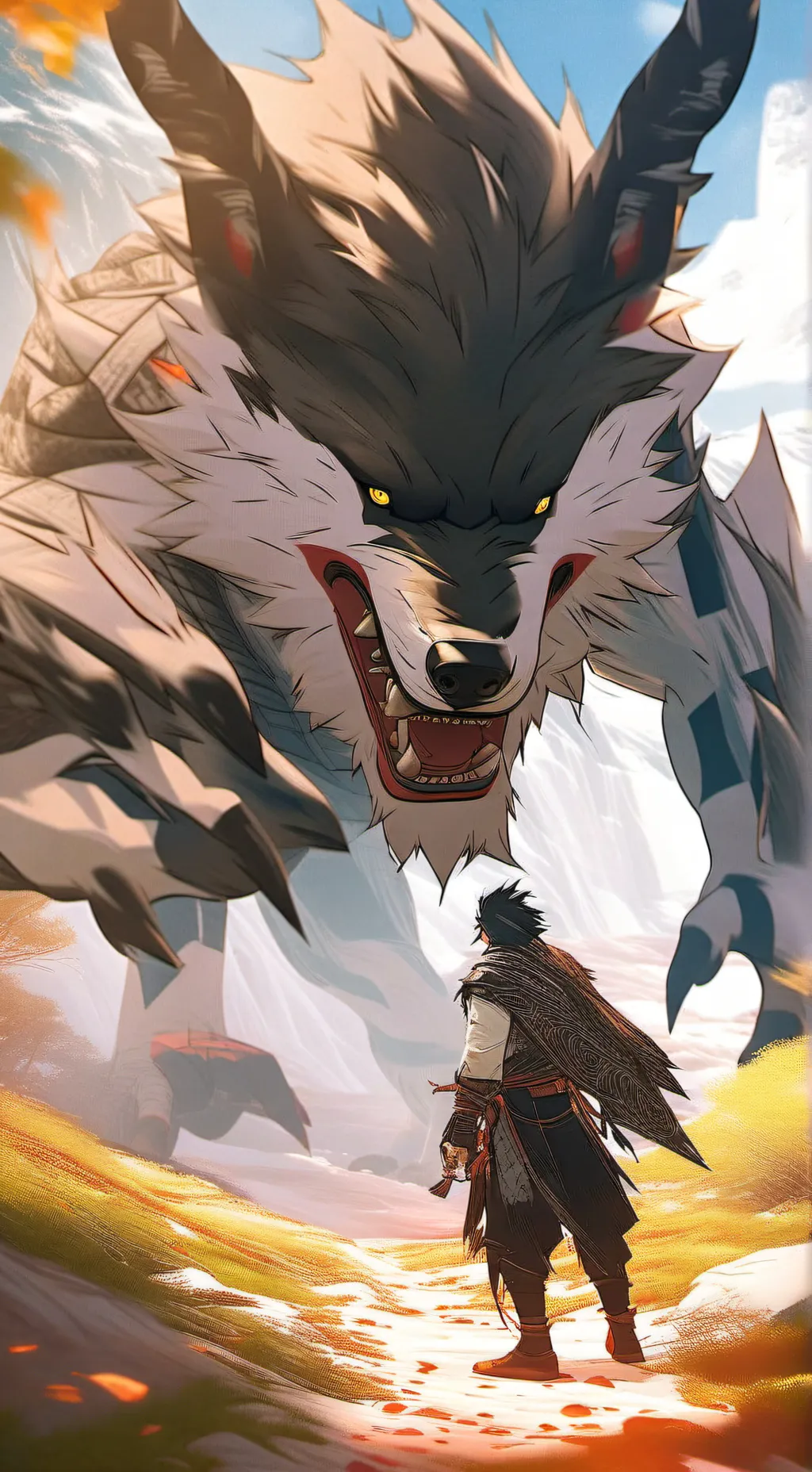 ai character: Fenrir  background