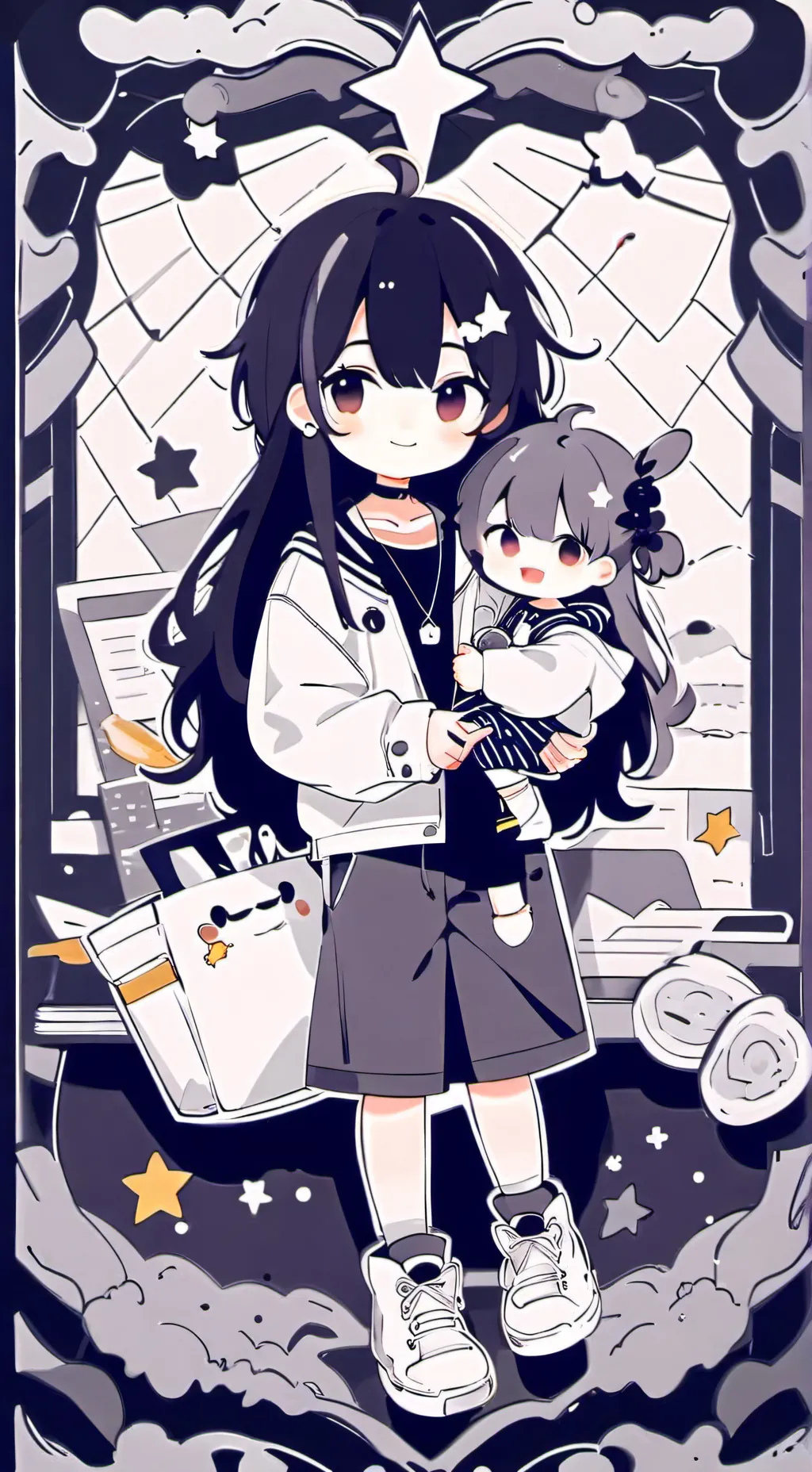 ai character: Carolyn and Sophie background