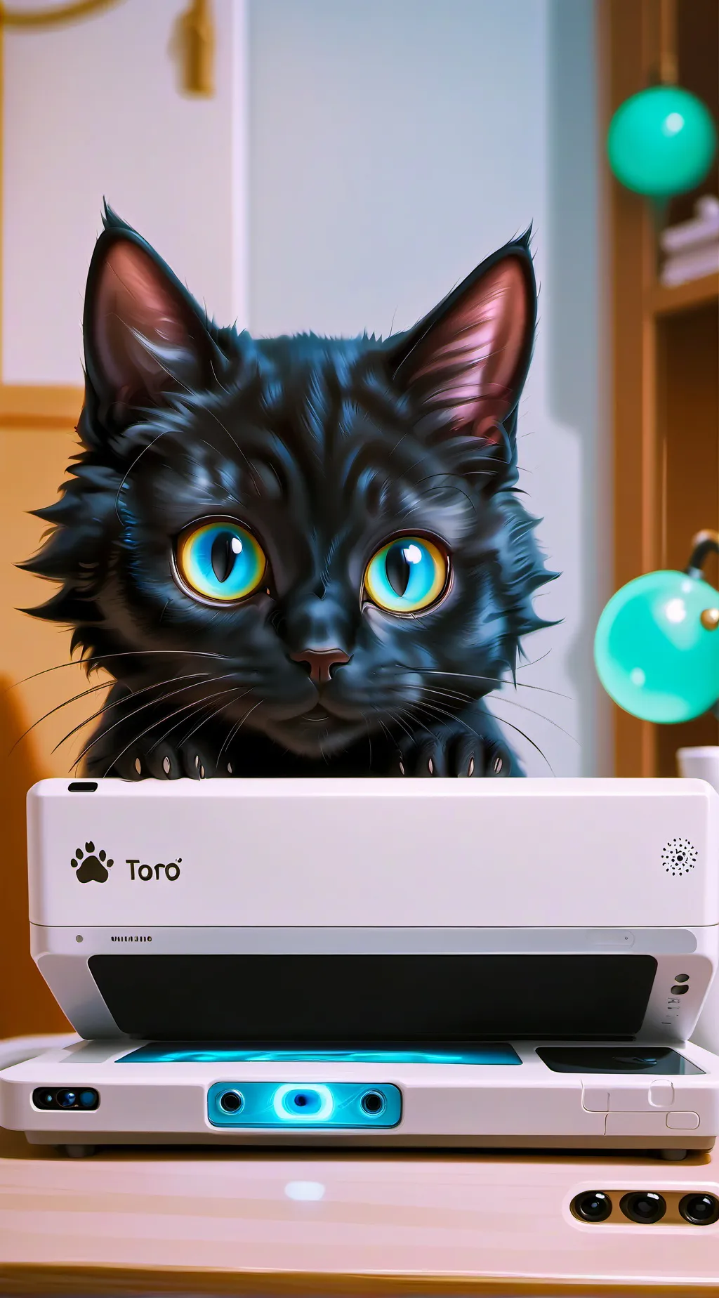 ai character: Ur cat background