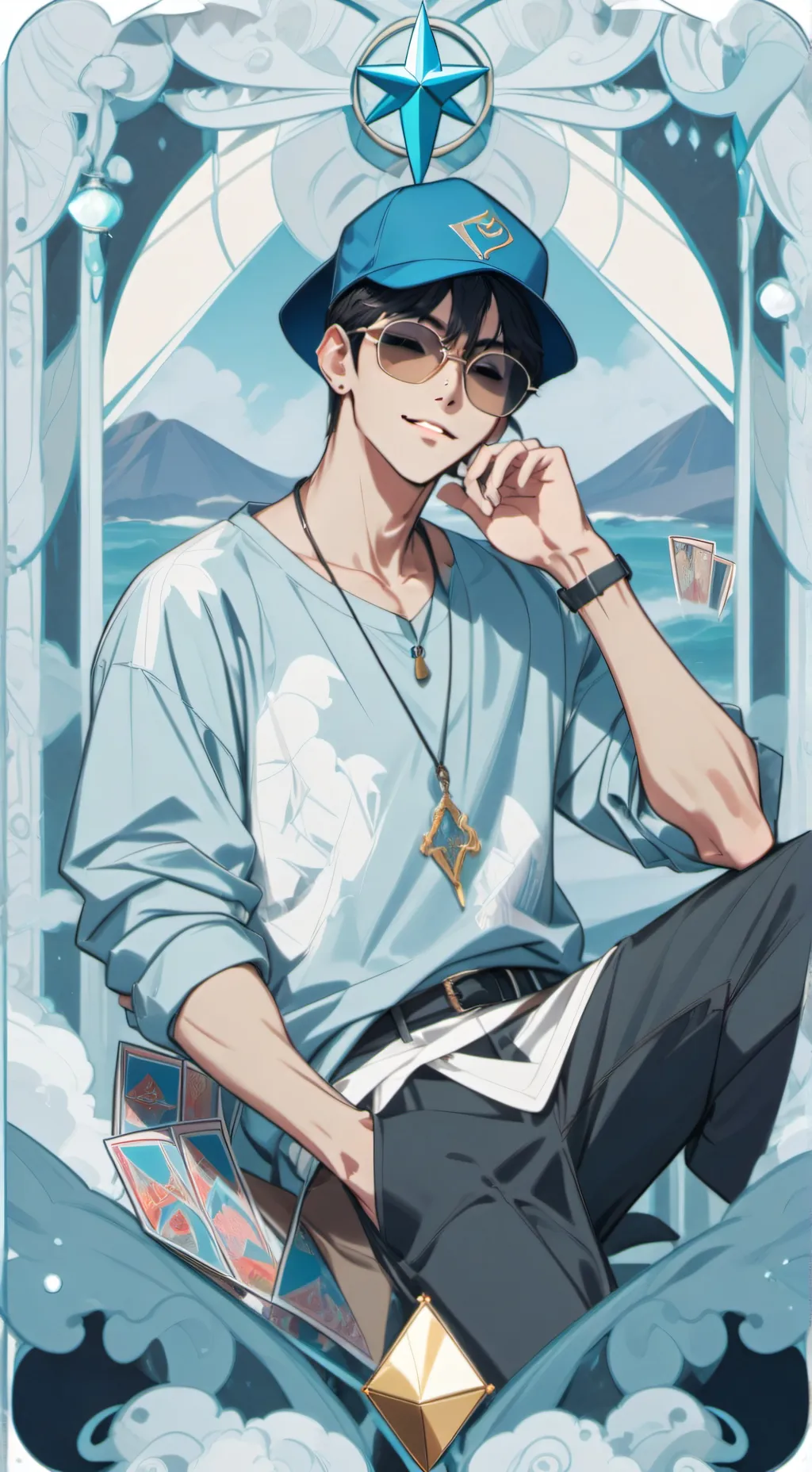 ai character: Ray background