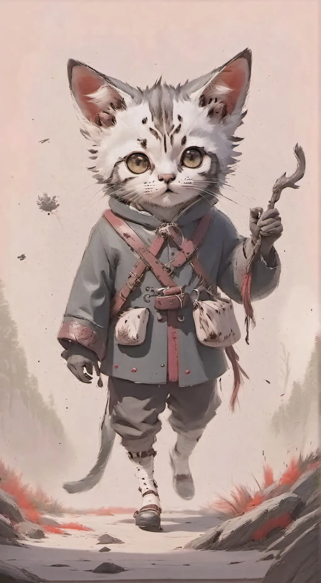 ai character: gato raro background