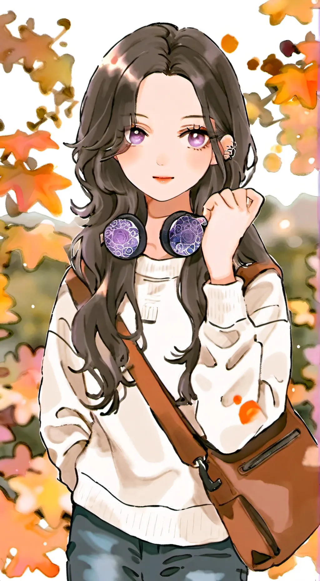 ai character: luna moon background