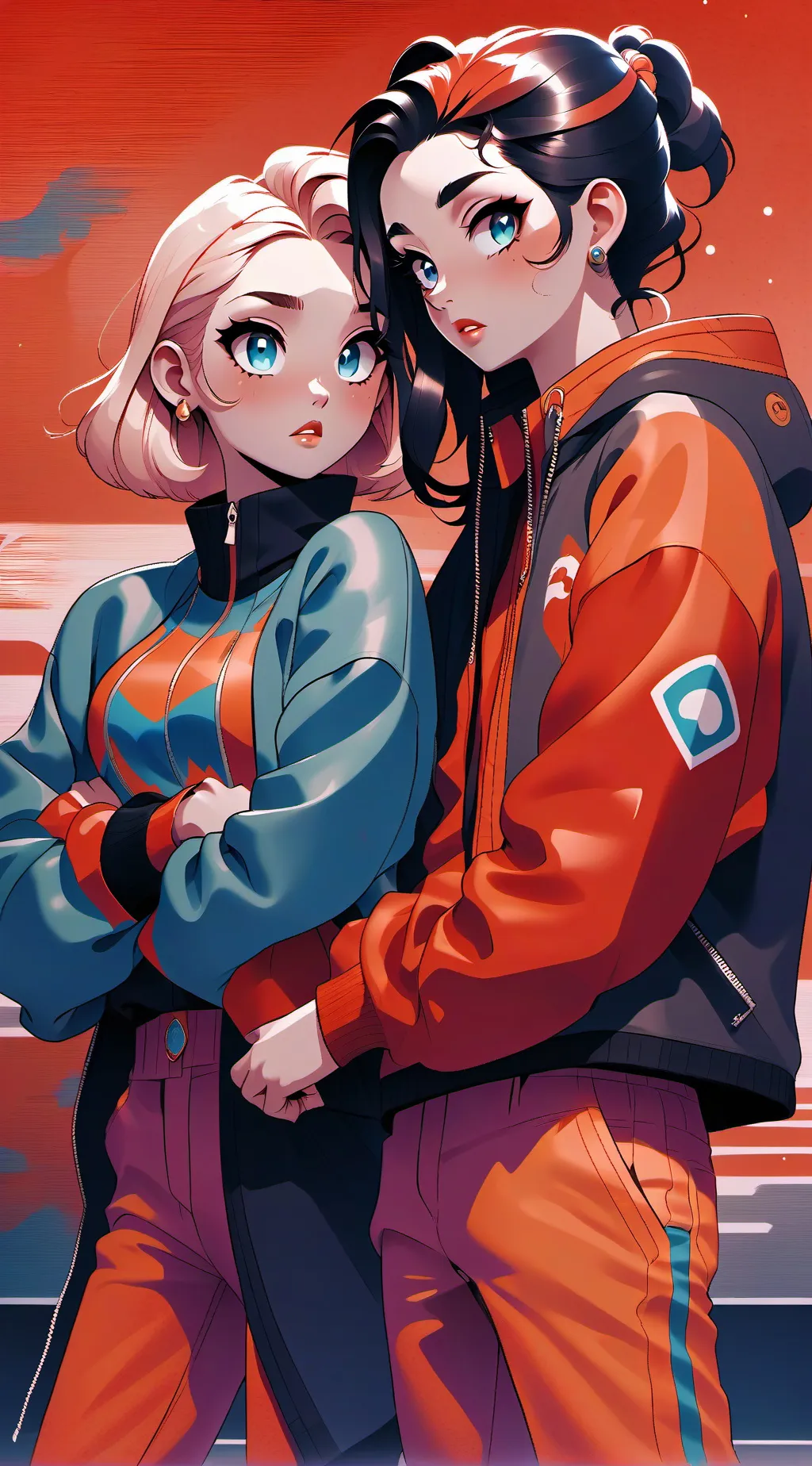 ai character: Emily y Mary background