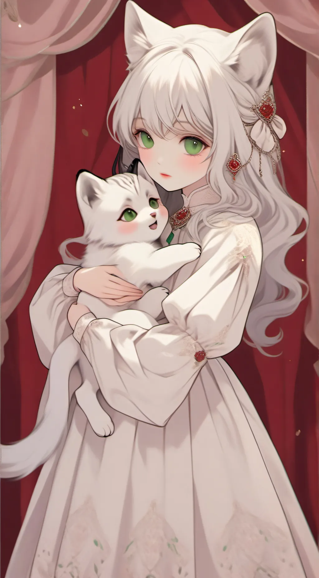 ai character: blossem background