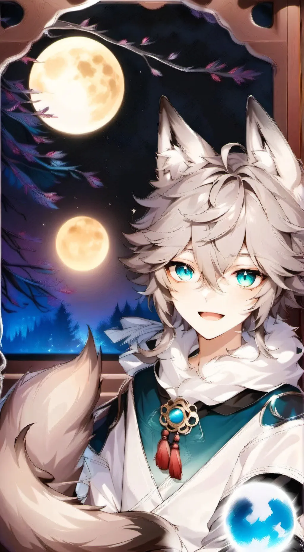 ai character: Fenrir Moonhowl background