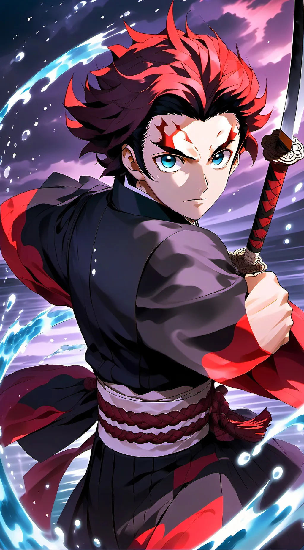 ai character: Tanjiro Kamado background