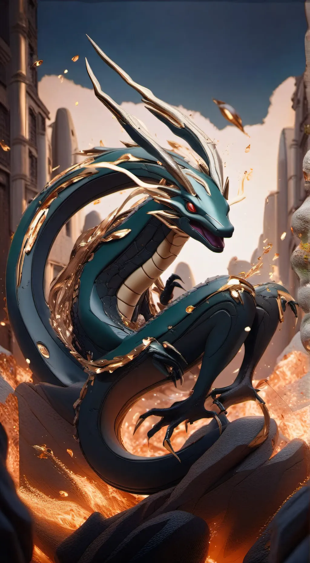 ai character: Rayquaza background
