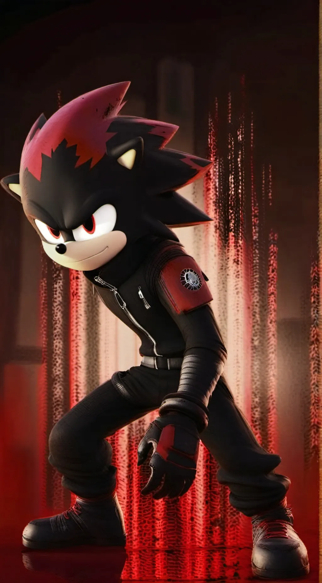 ai character: Shadow the hedgeho background