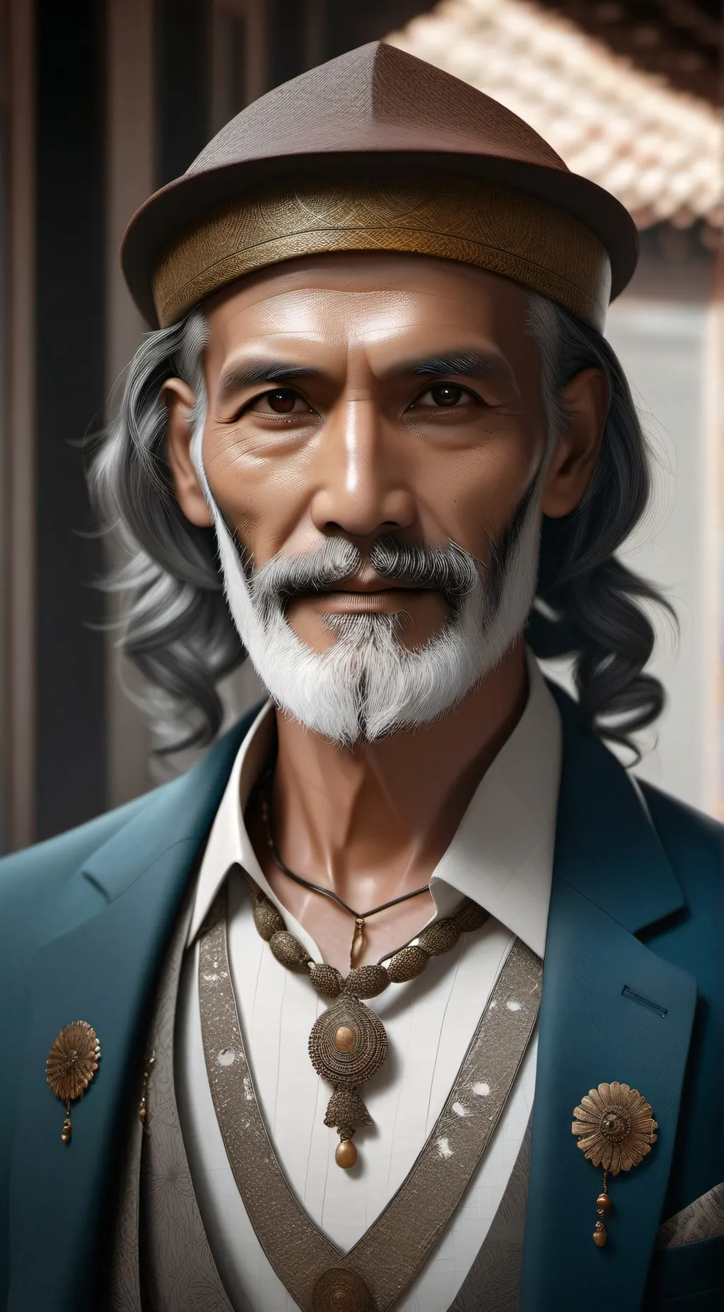 ai character: Man that’s old ￼ background