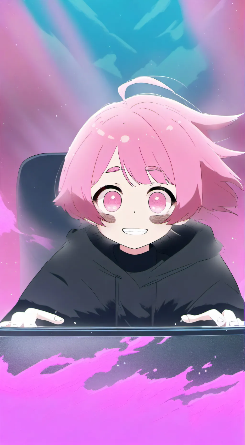 ai character: (Glitched) Kirby  background