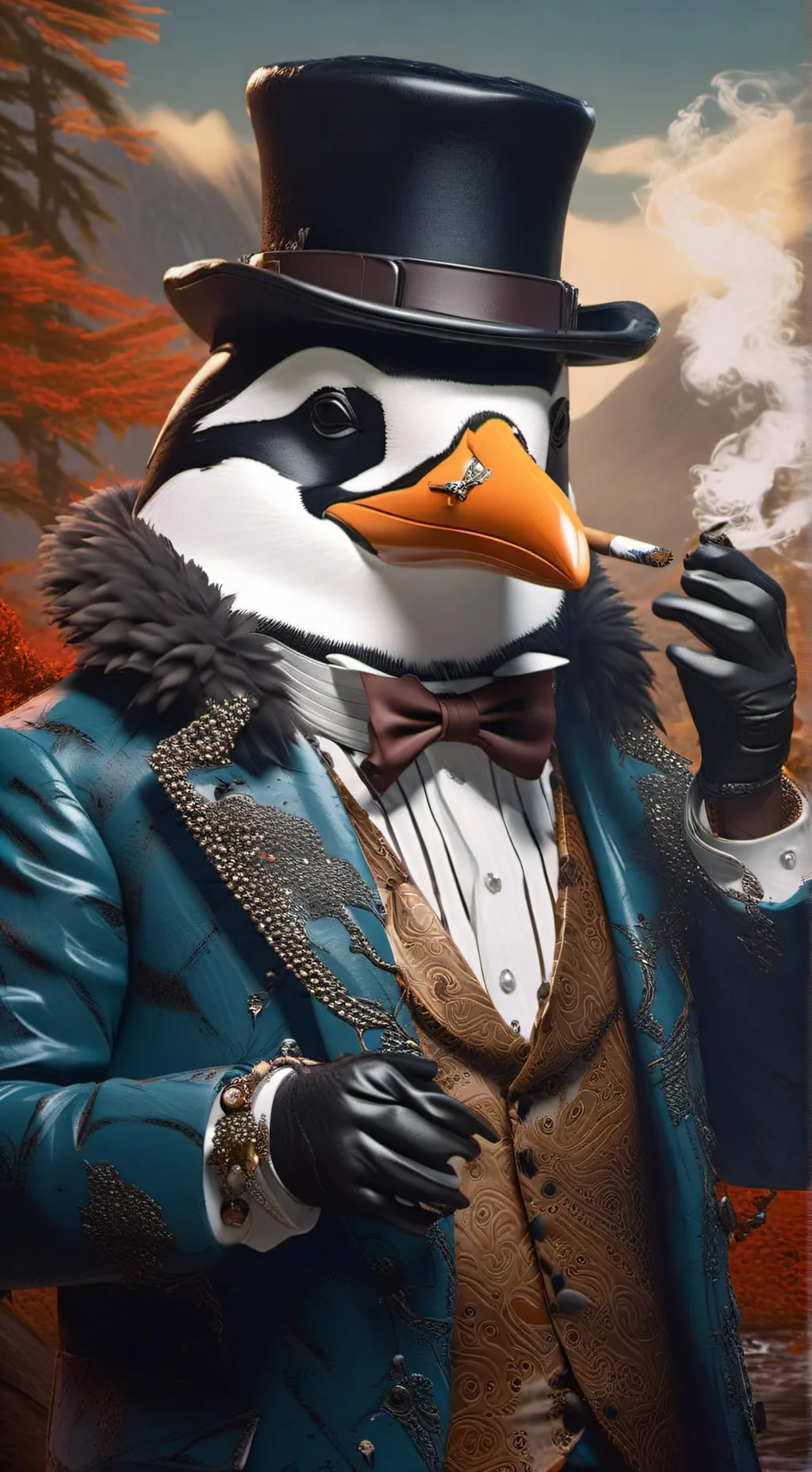 ai character: skiper😎 background