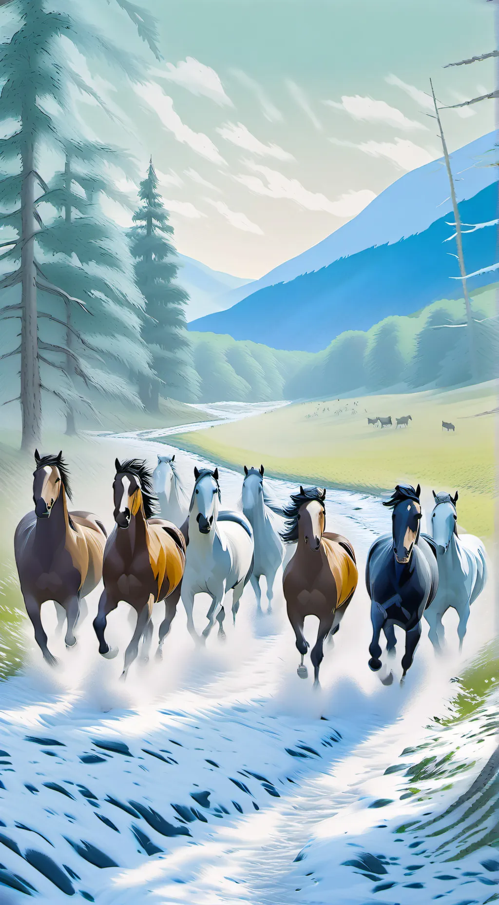 ai character: 🏞riverstone herd🏞 background