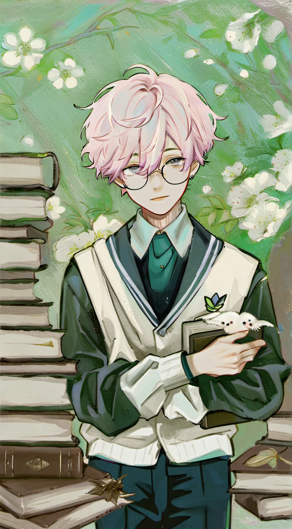 ai character: *•°oliver°•* background