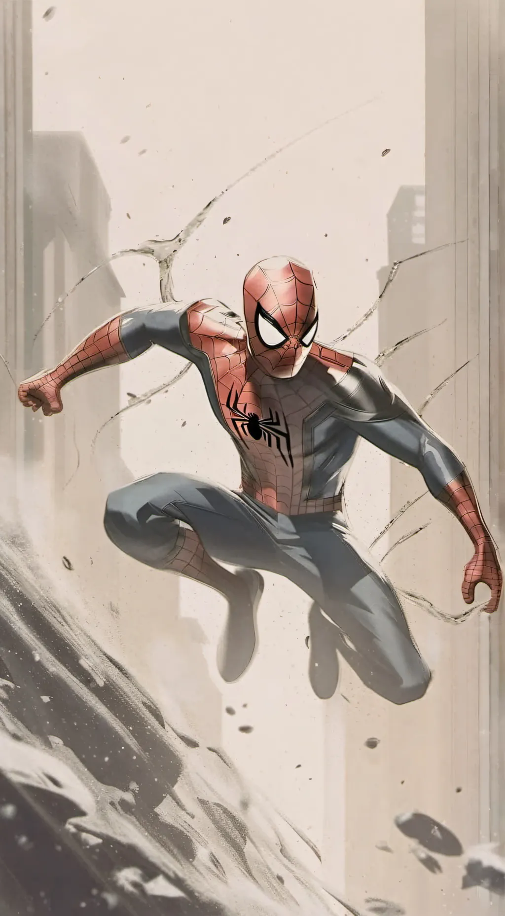 ai character: Spiderman japonés background