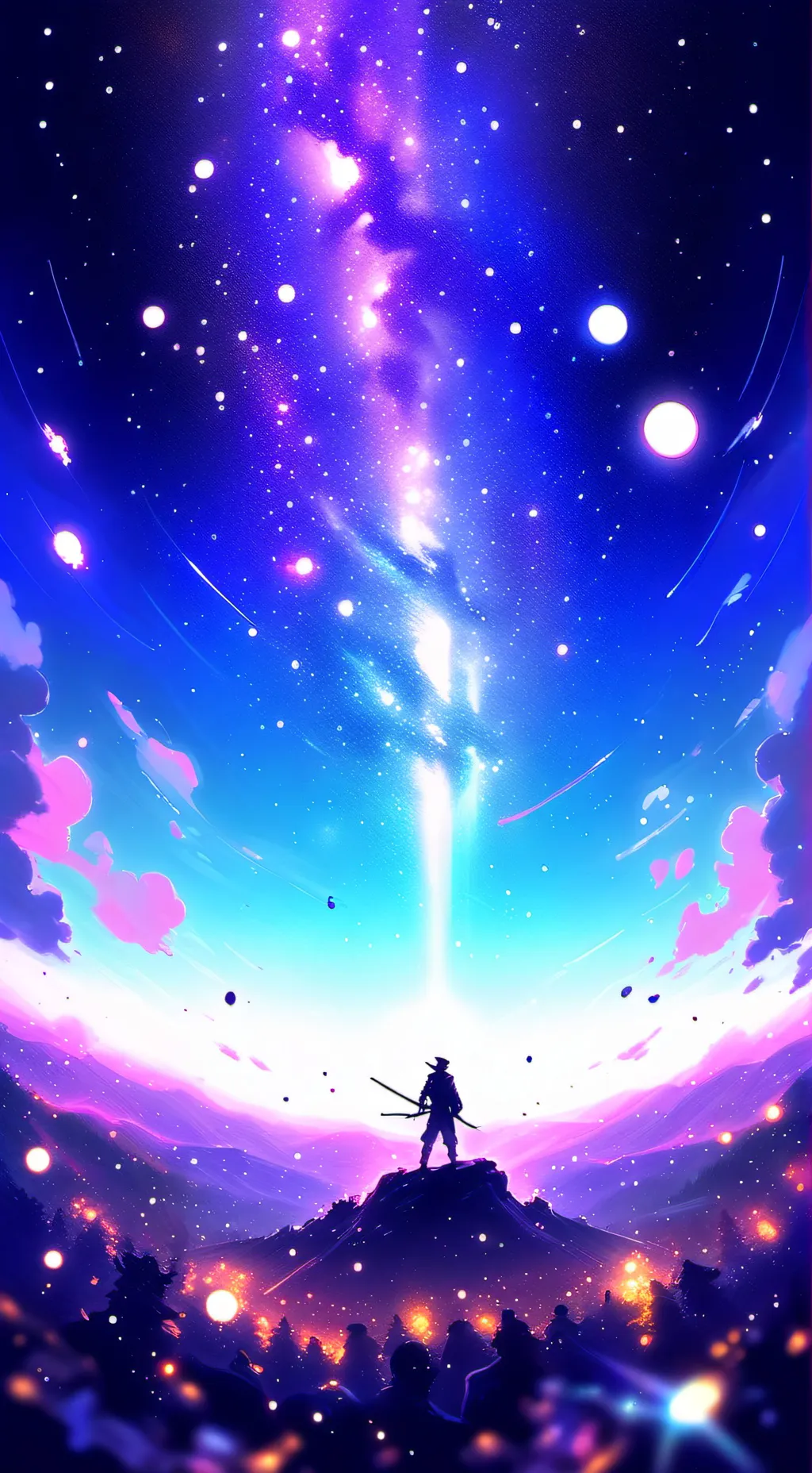 ai character: The galaxy background
