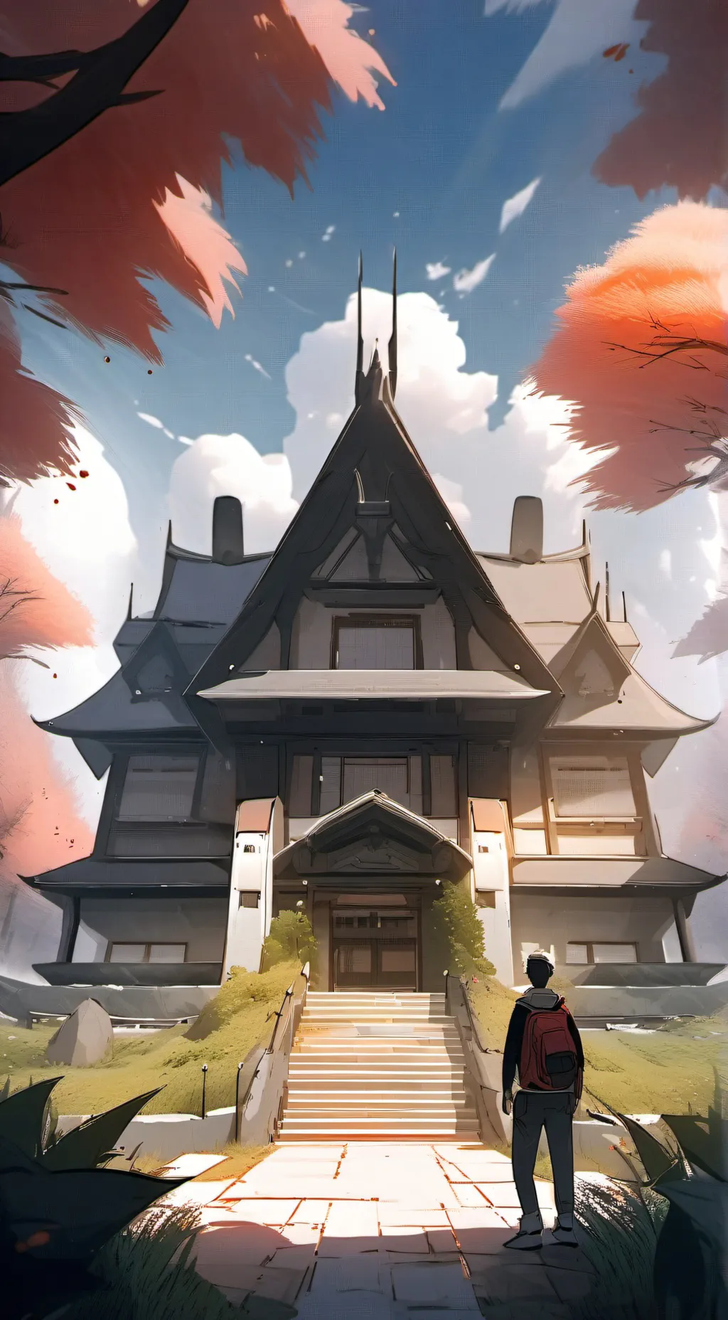 ai character: paper School background
