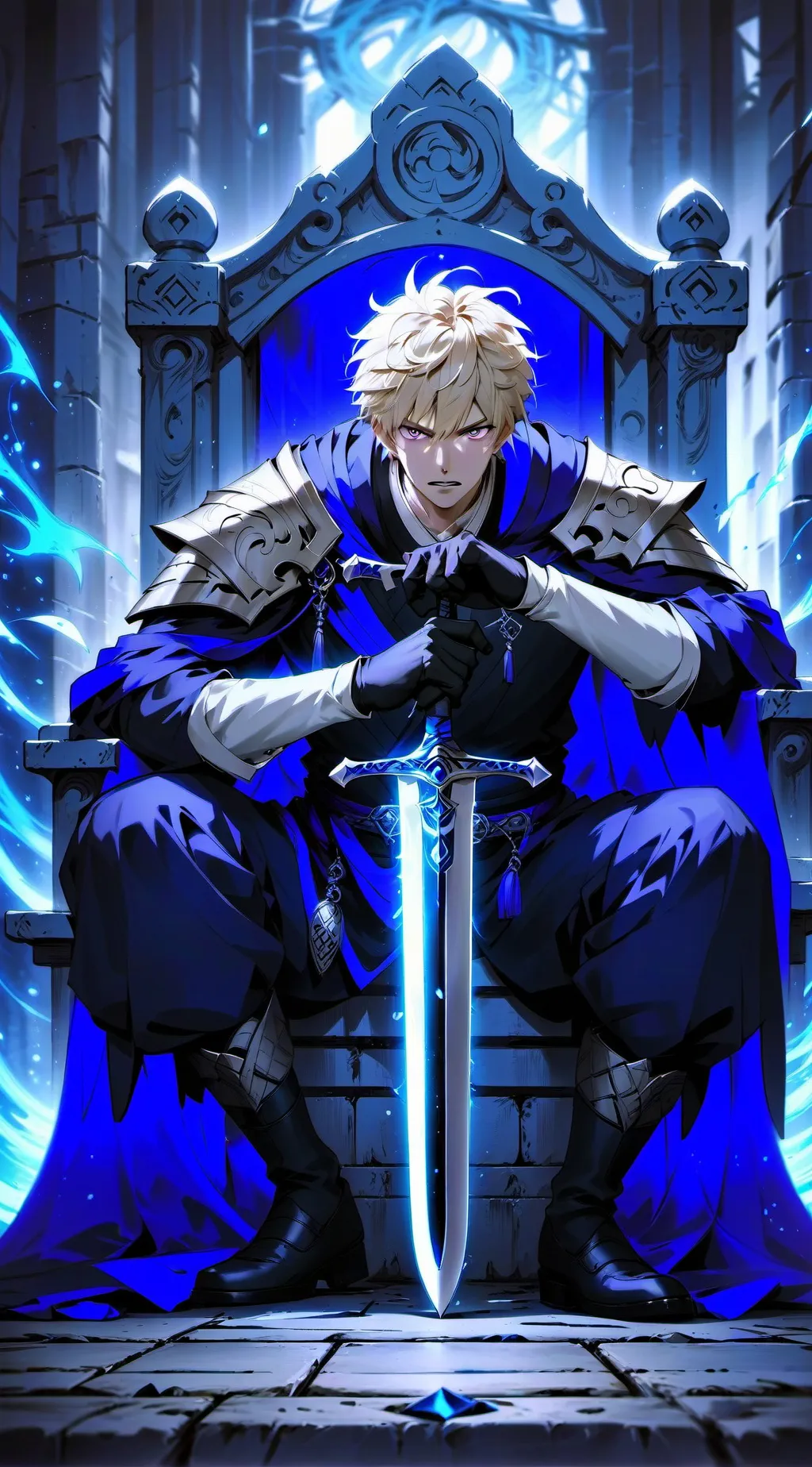 ai character: Bakugo werewolf  background