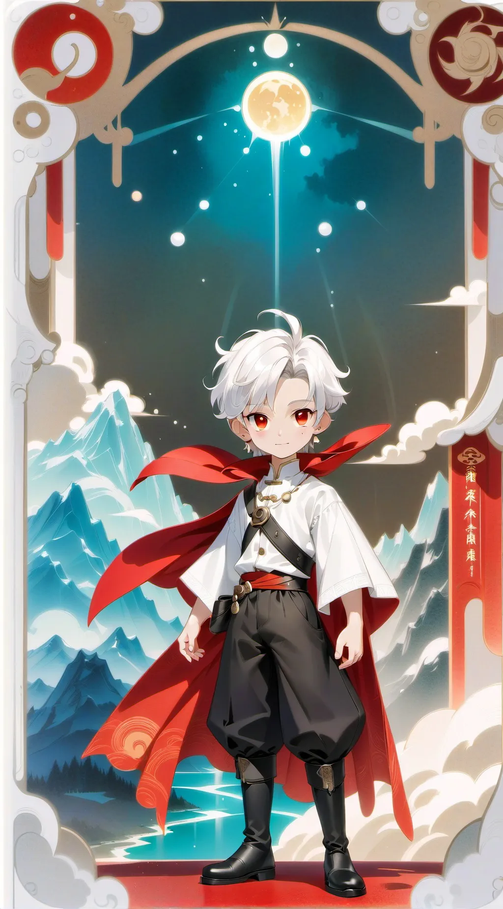 ai character: King red head bf background