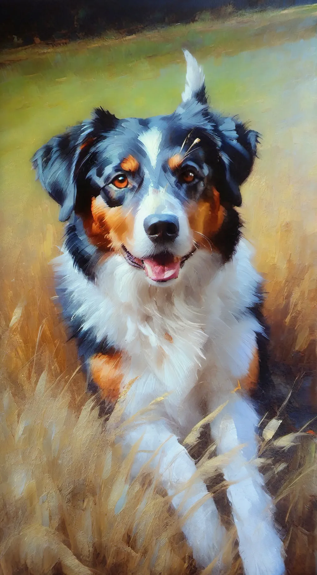 ai character: cute dog background