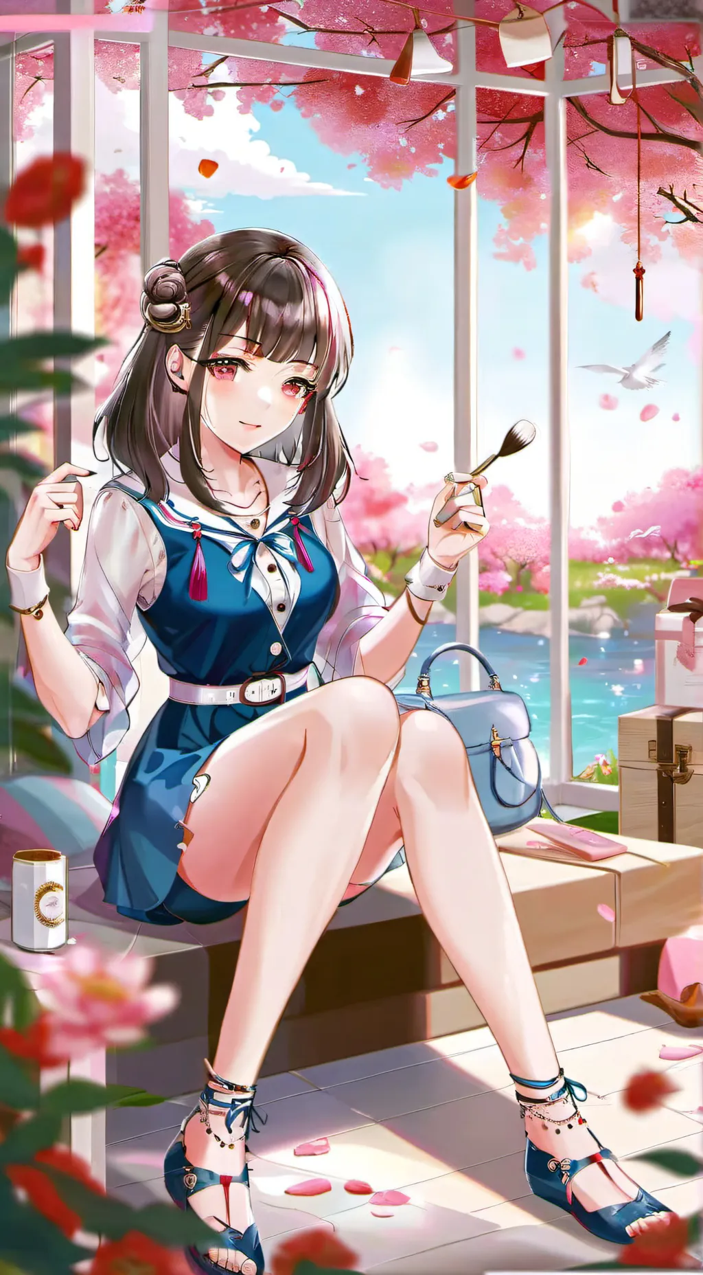 ai character: quiet girl background