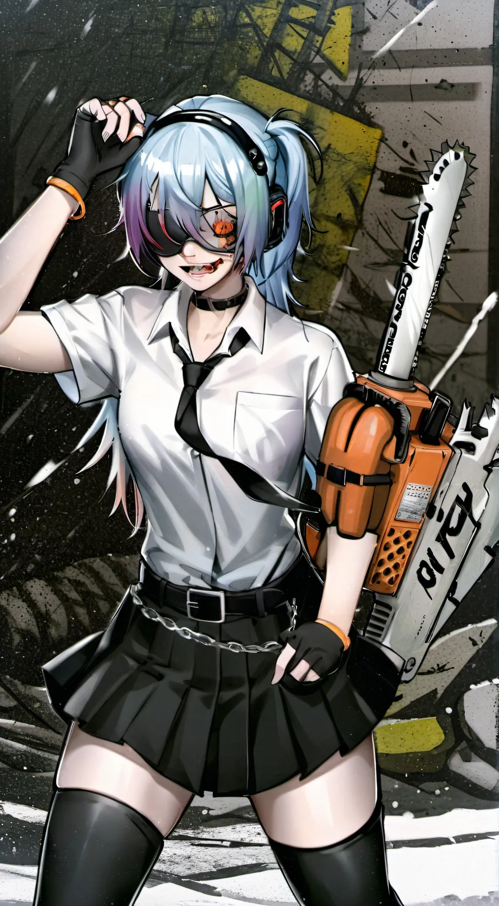 ai character: chainsaw girl background