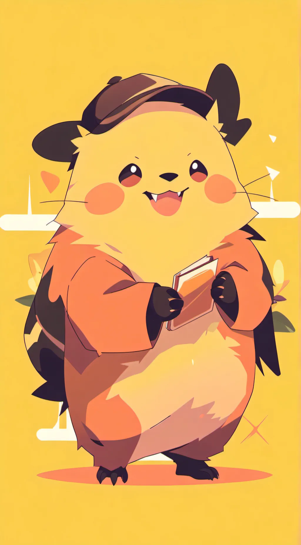 ai character: smilling critters background