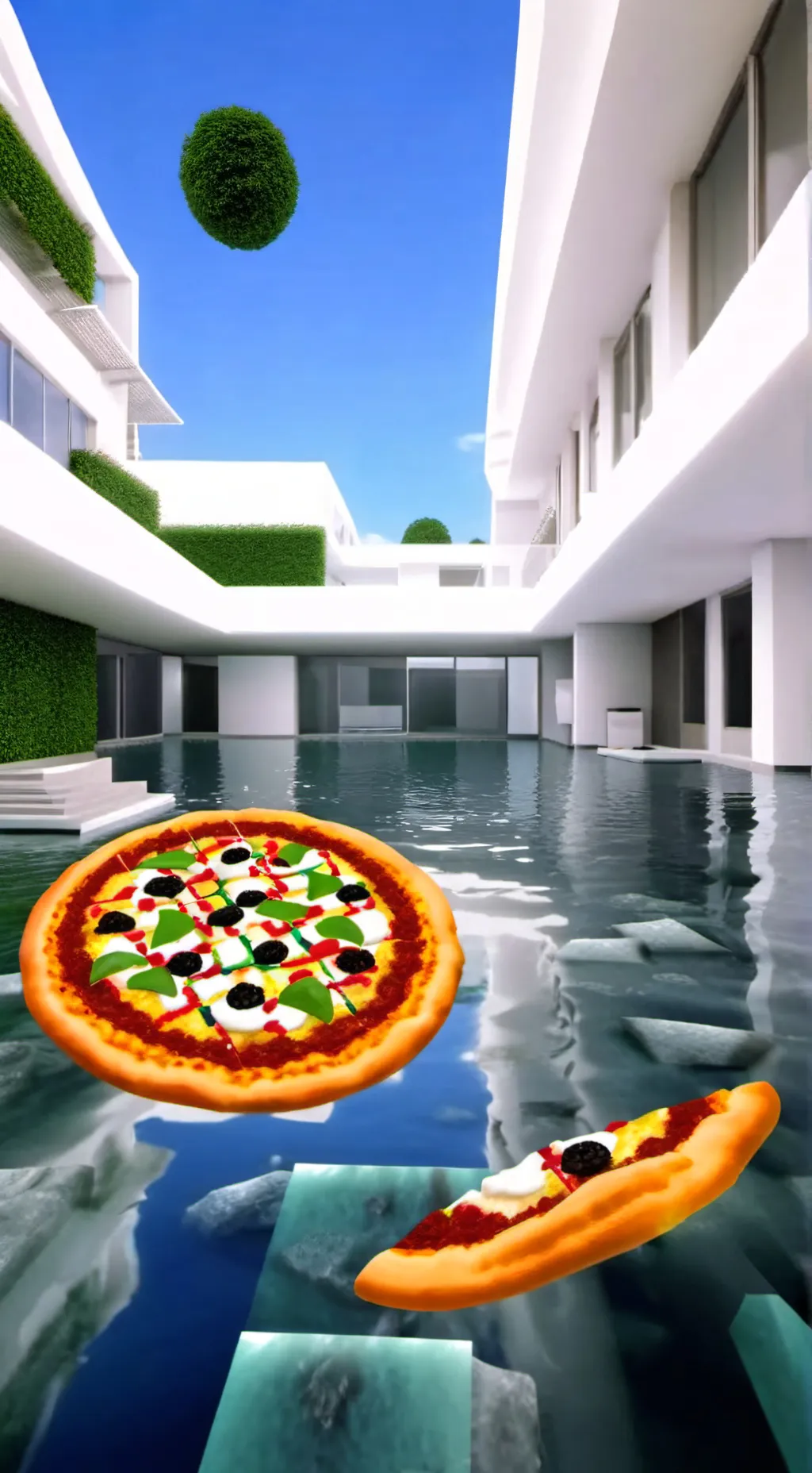 ai character: FloatinPizzaInFPE background