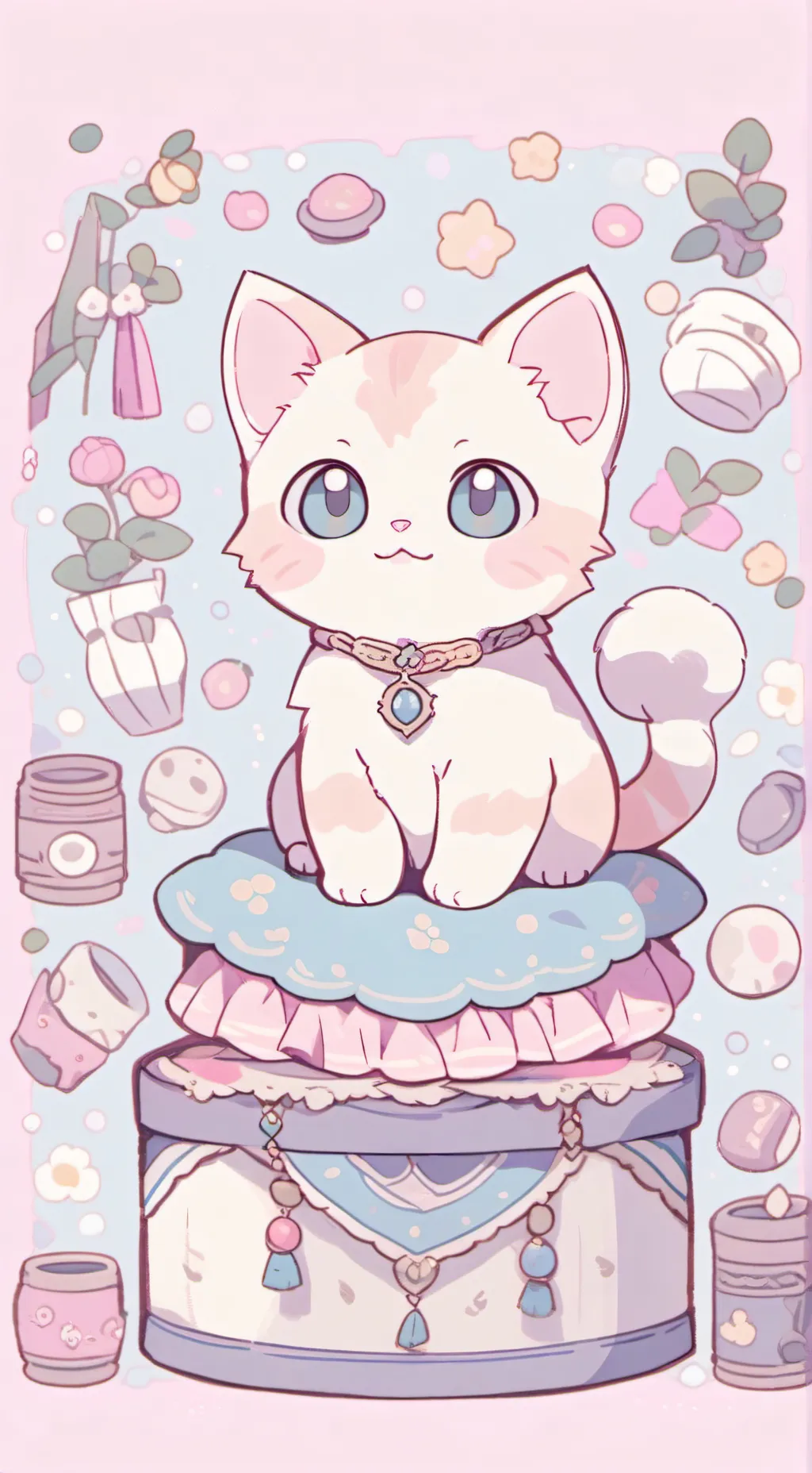 ai character: Rose Kitten background