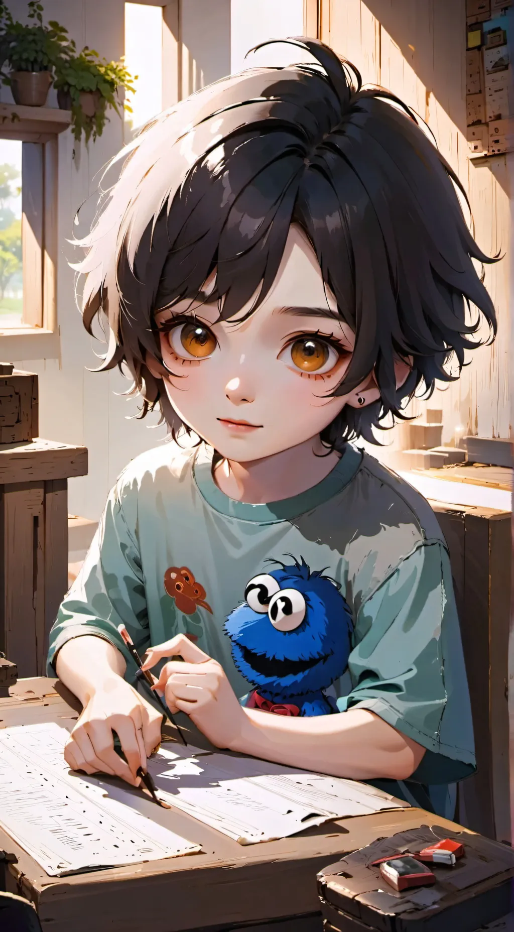 ai character: Zen background