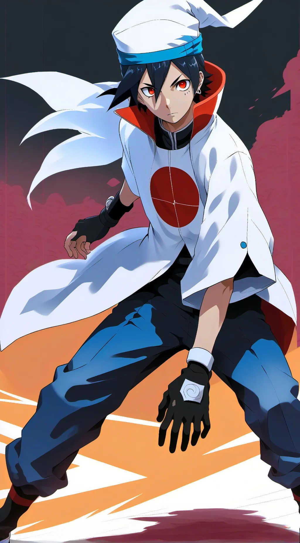 ai character: Uchiha shadow background