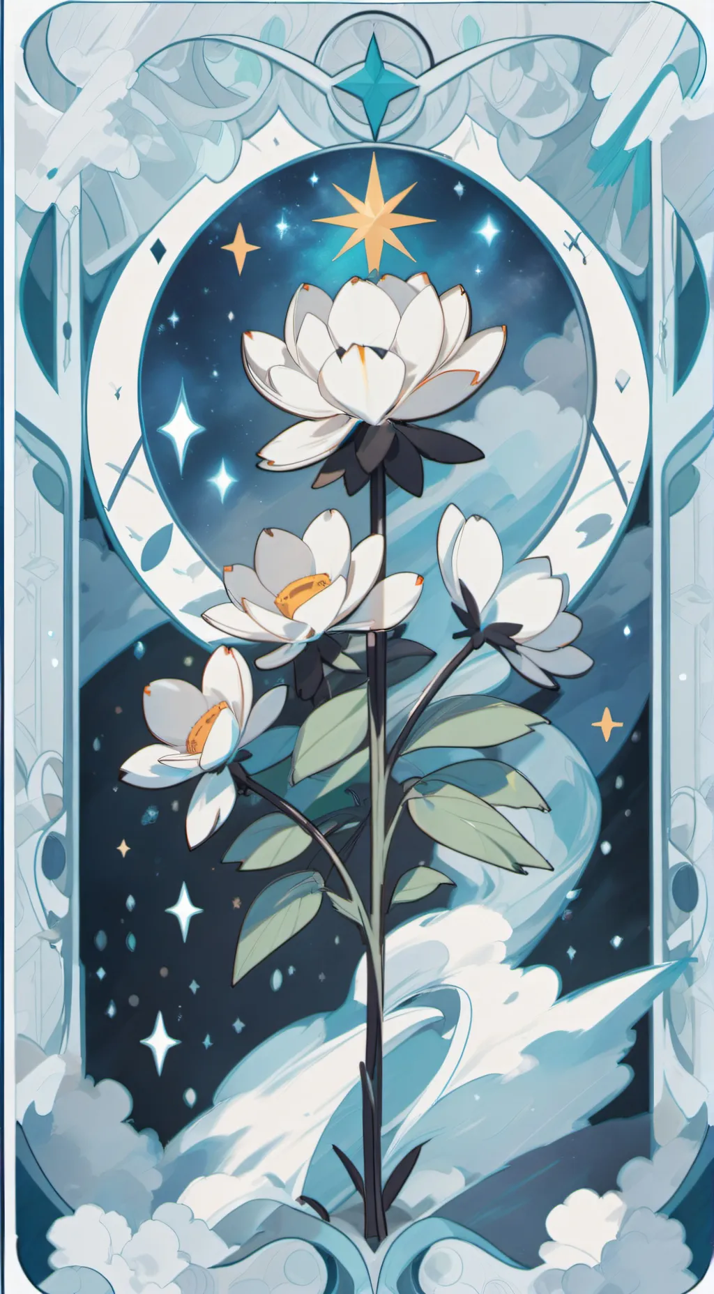 ai character: MoonFlower background