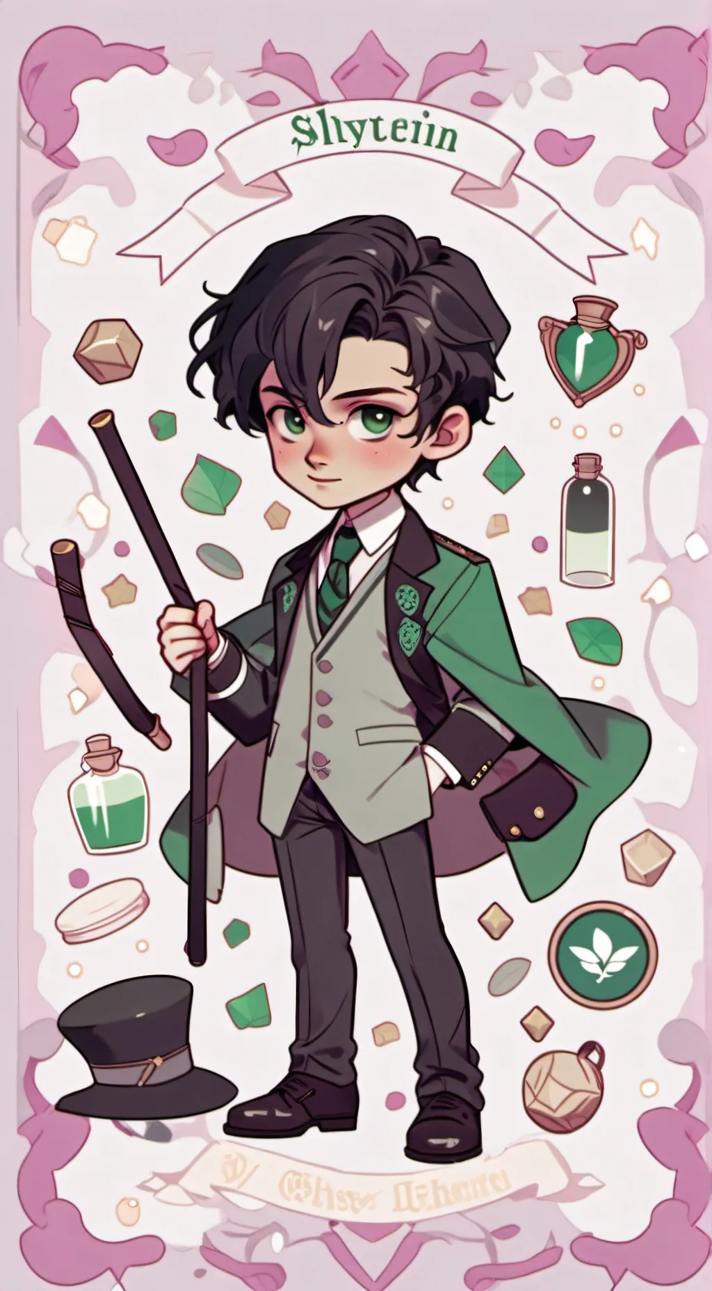 ai character: Mattheo riddle background