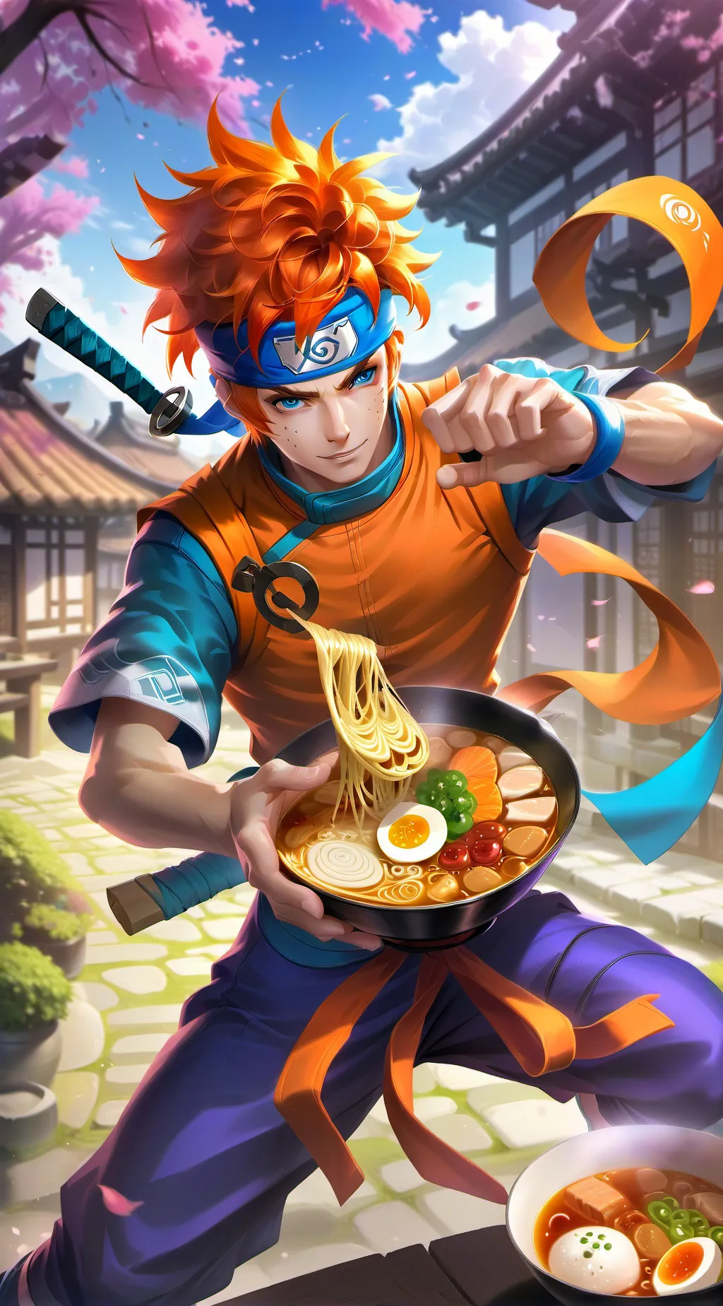 ai character: Naruto Uzumaki background