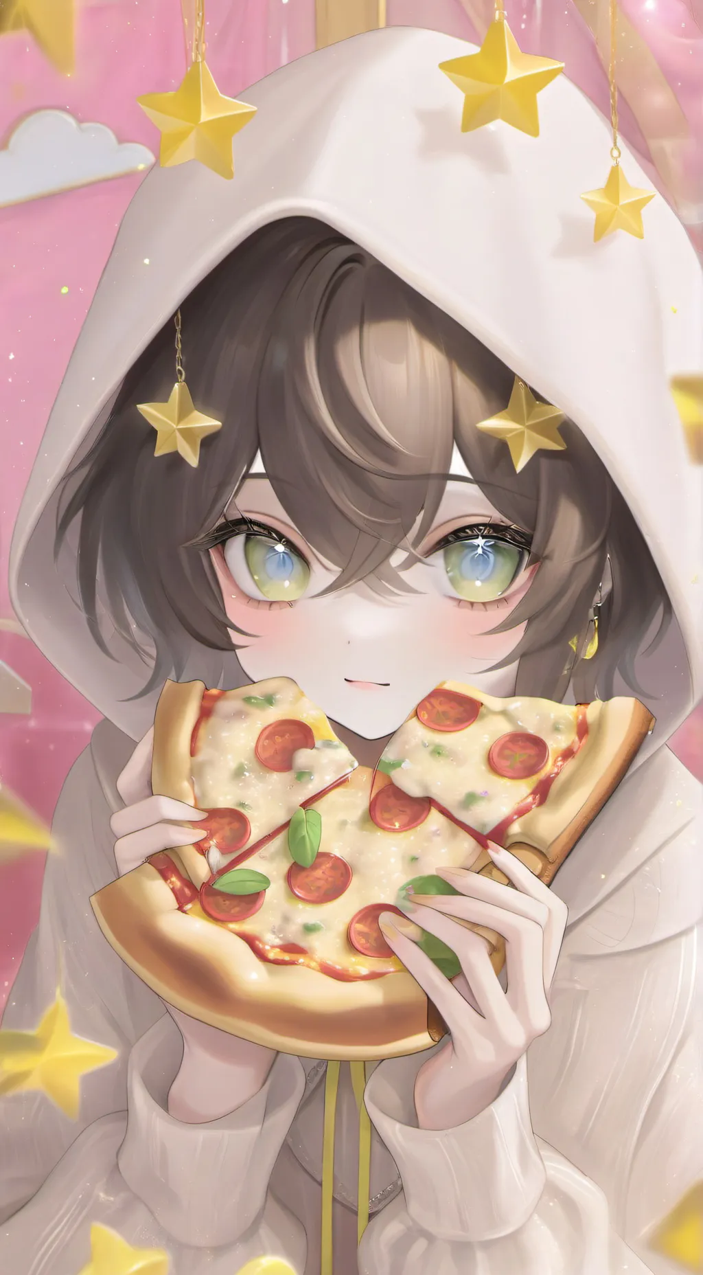 ai character: gold background