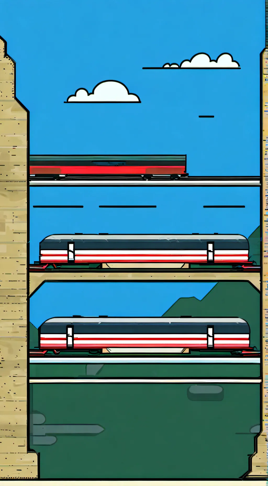 ai character: TSM train trip background