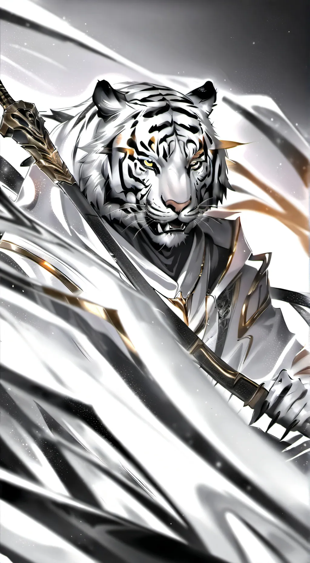 ai character: Weiss tiger  background