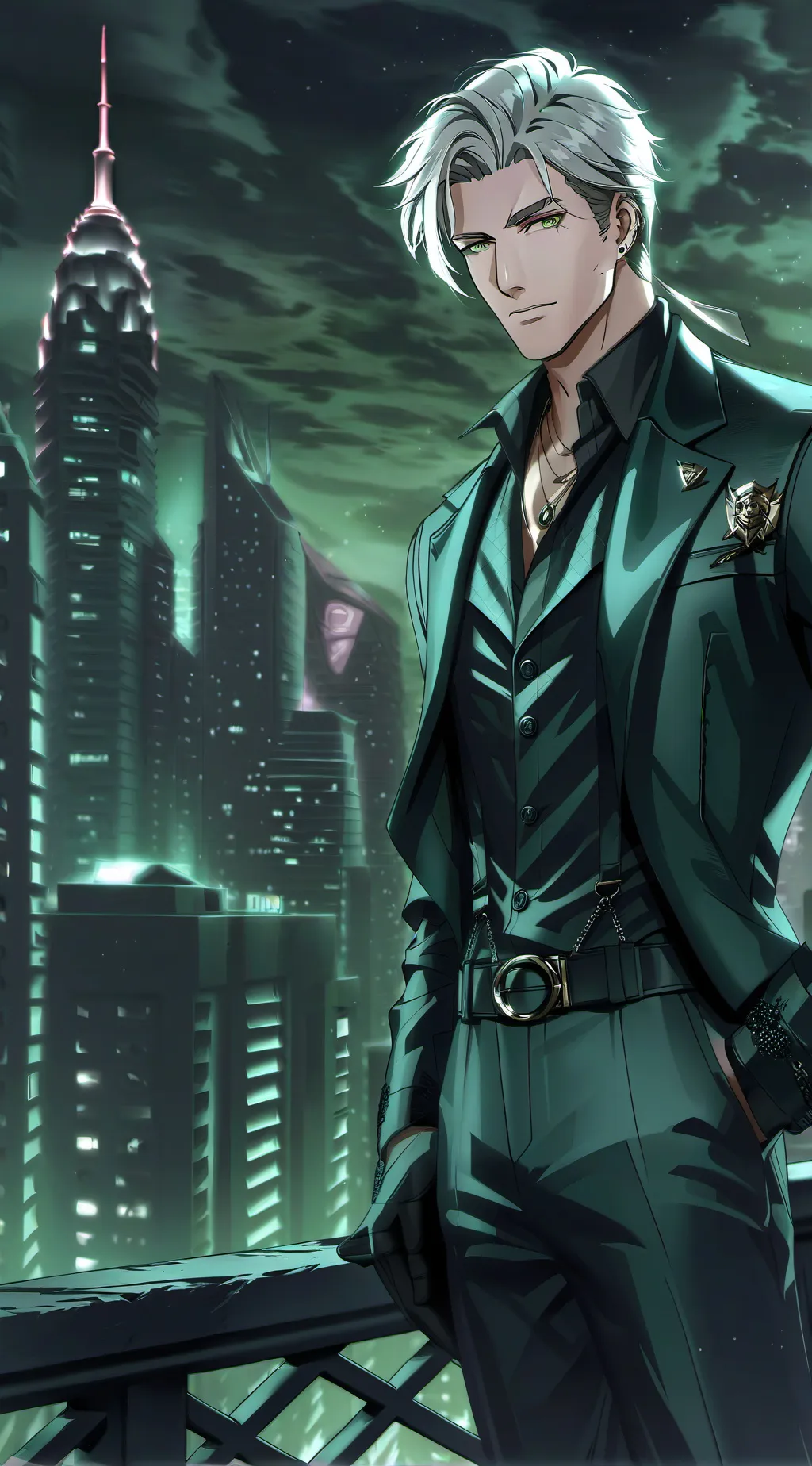 ai character: Handsome background