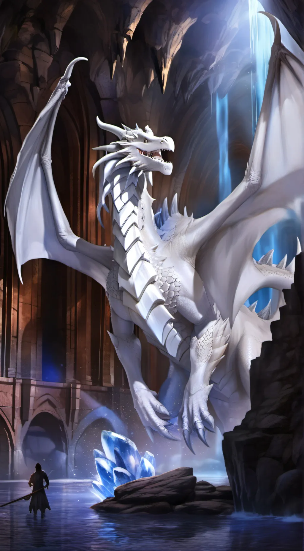 ai character: Light Dragon Lunar background