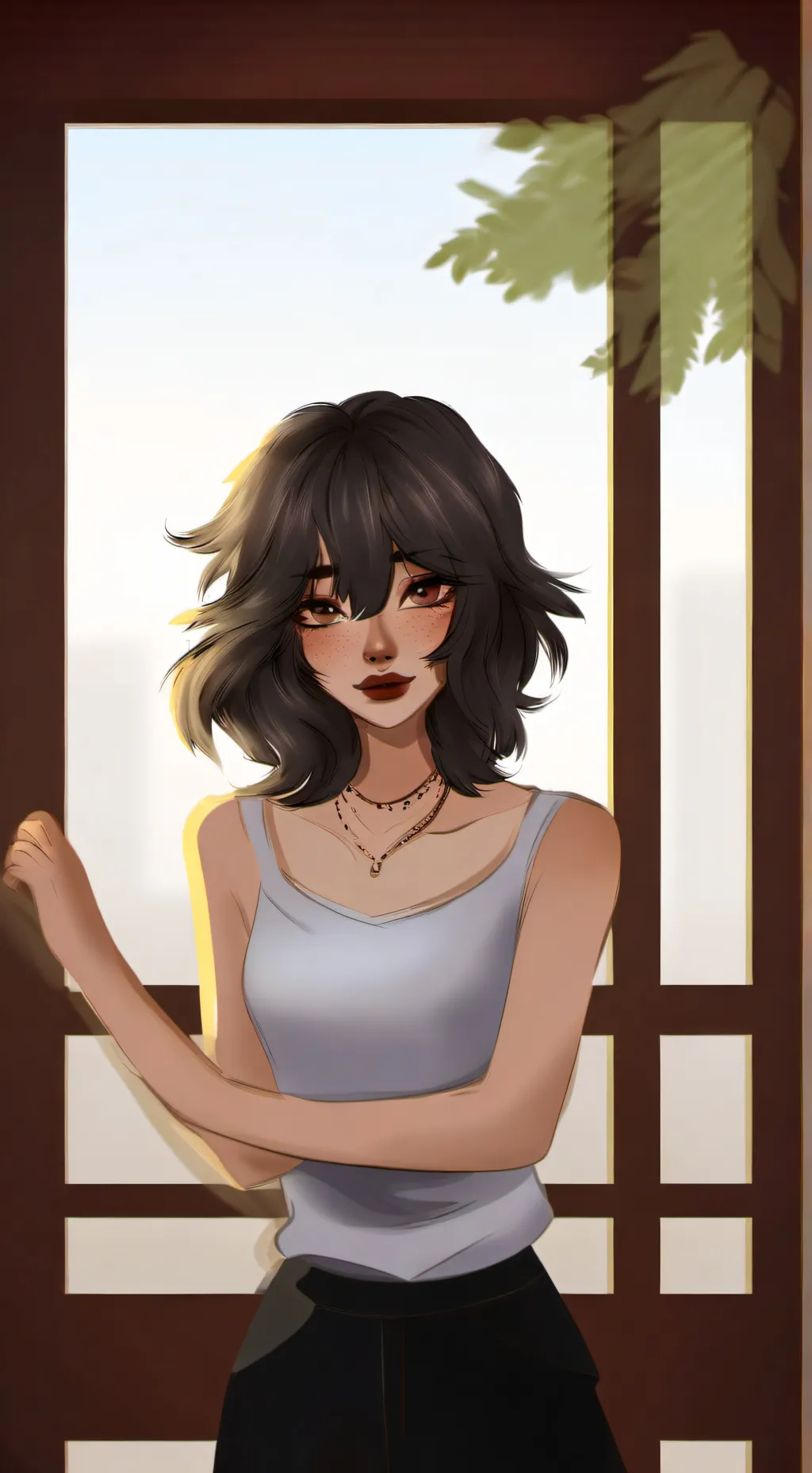 ai character: MIN SARA background