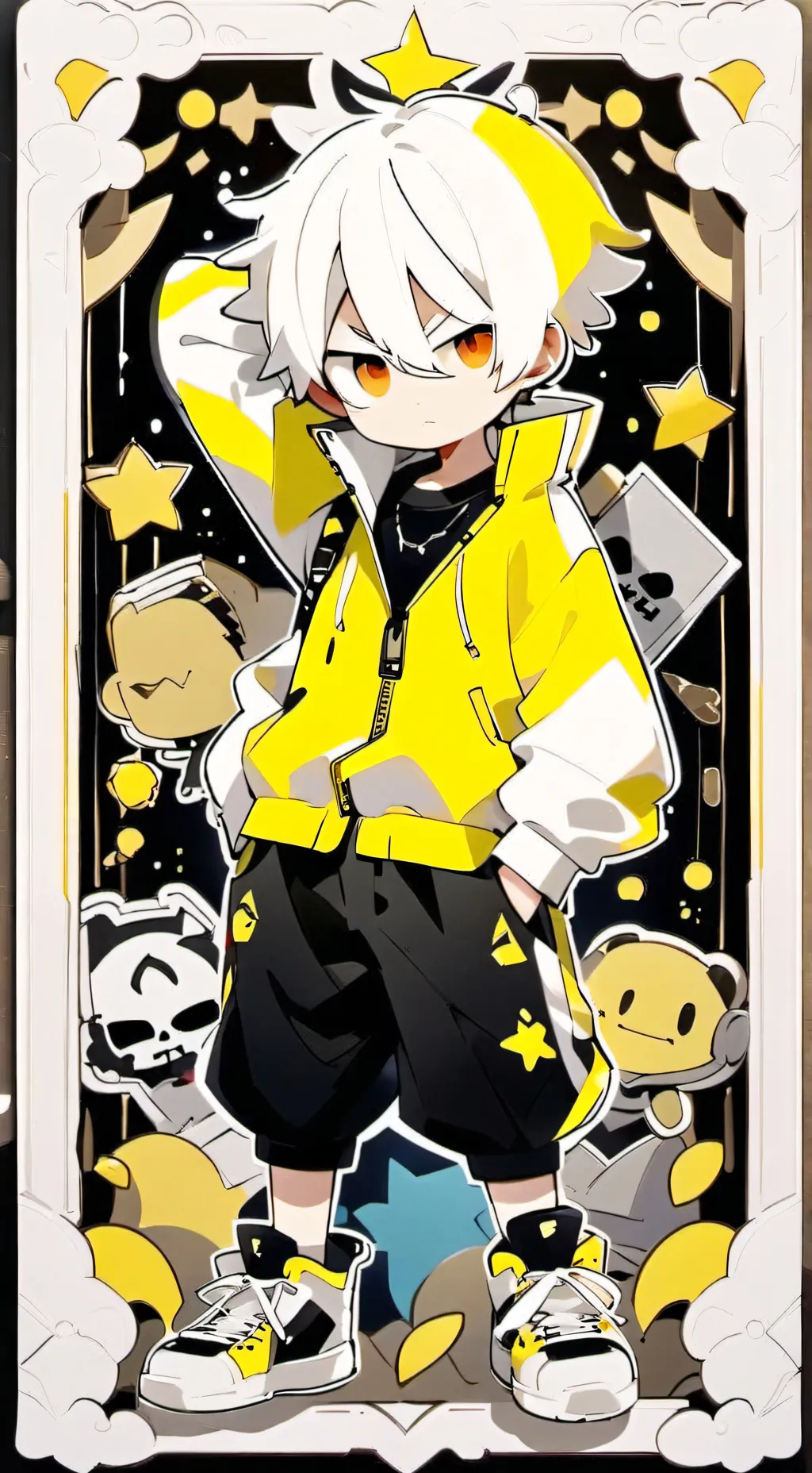 ai character: boxy background