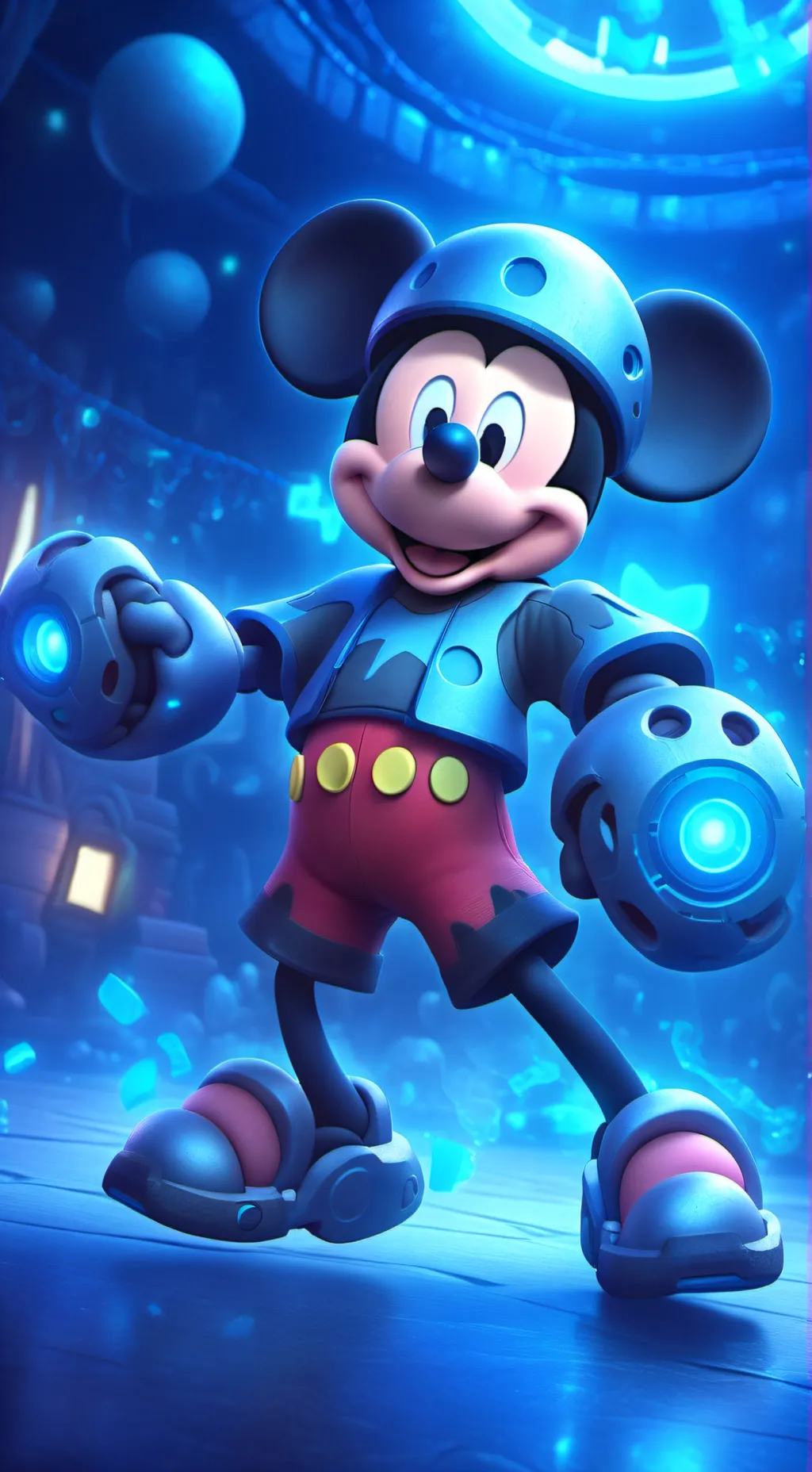 ai character: Mickey robot background