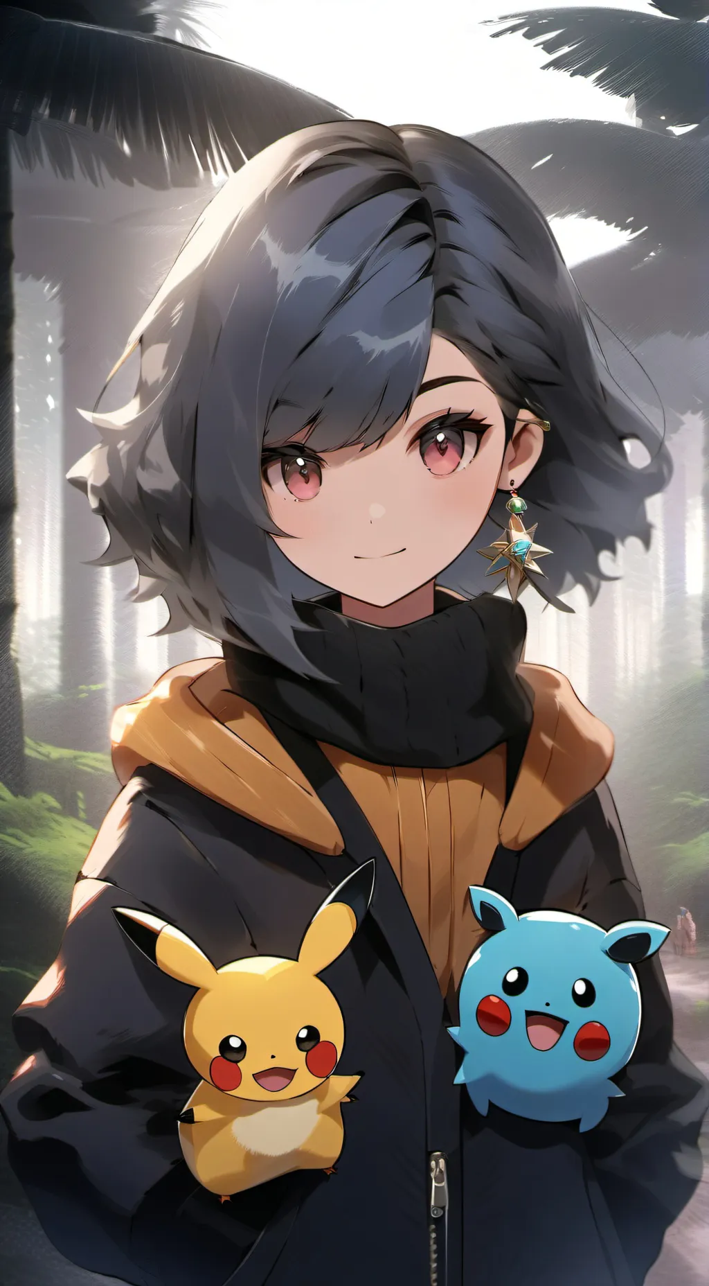 ai character: Pokemon school background