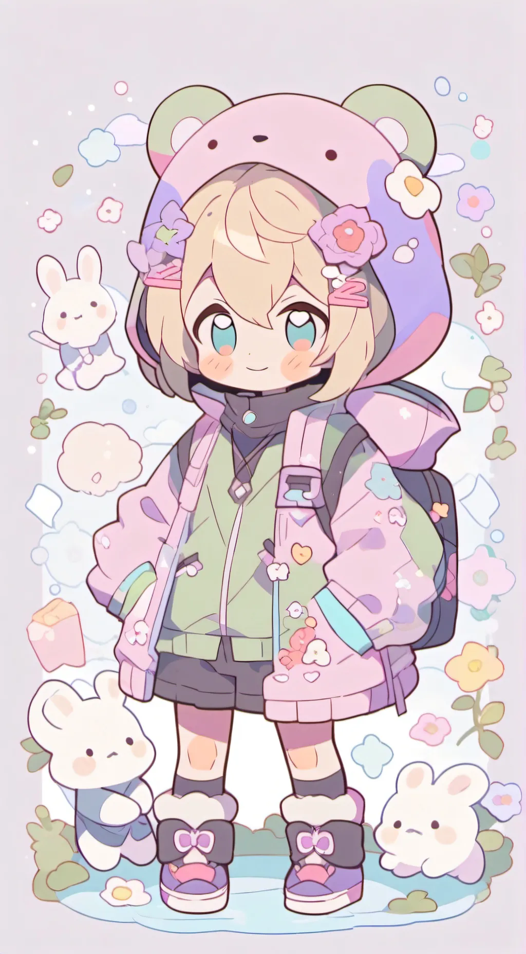 ai character: Lami&Emily  background