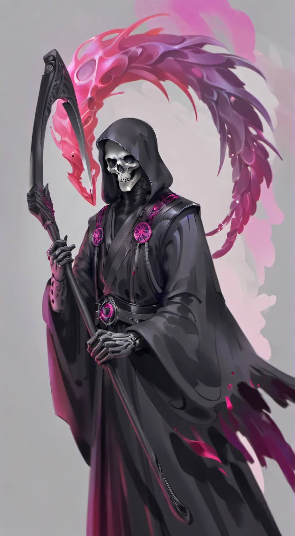 ai character: grim reaper  background