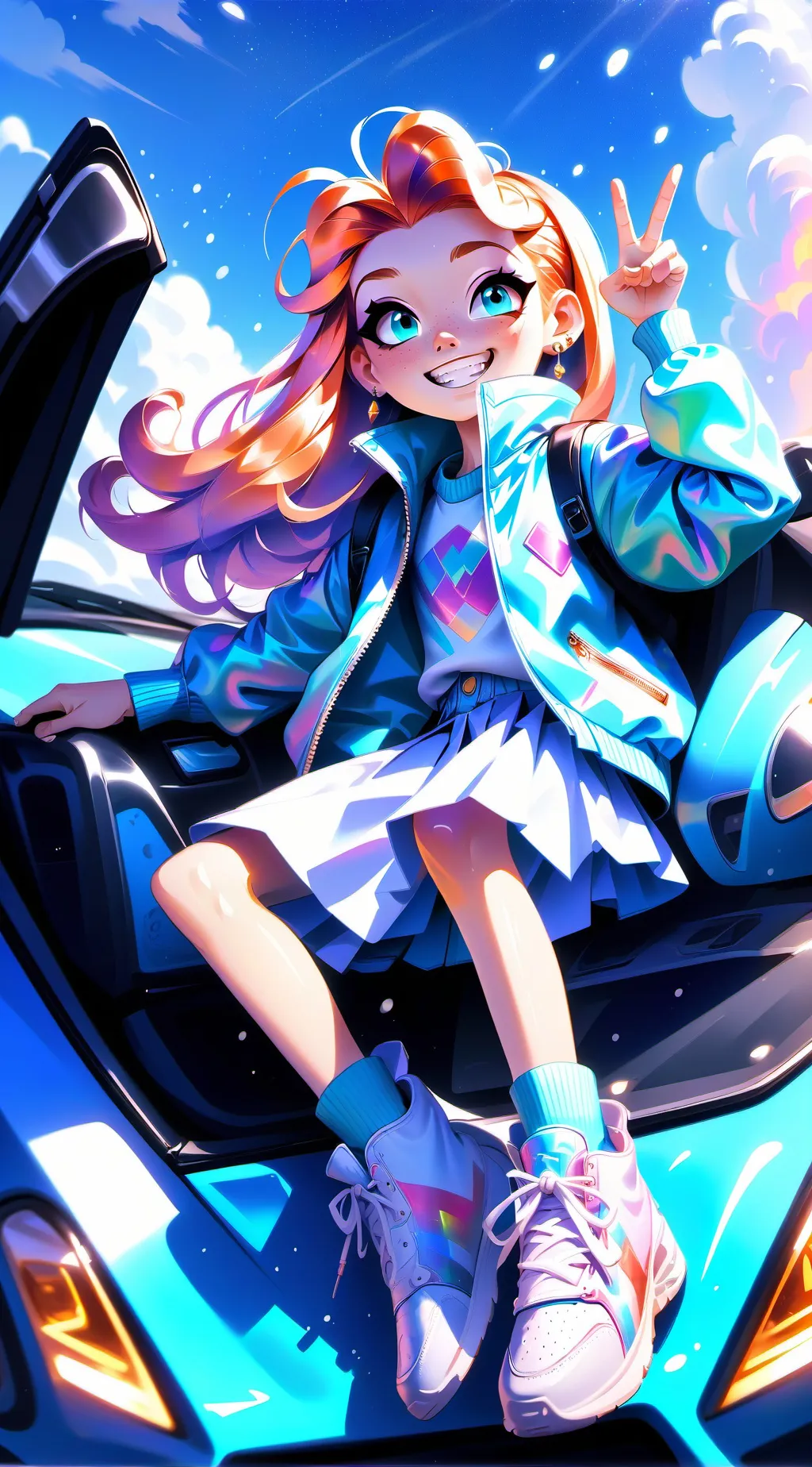 ai character: DW  roadtrip! Vee background