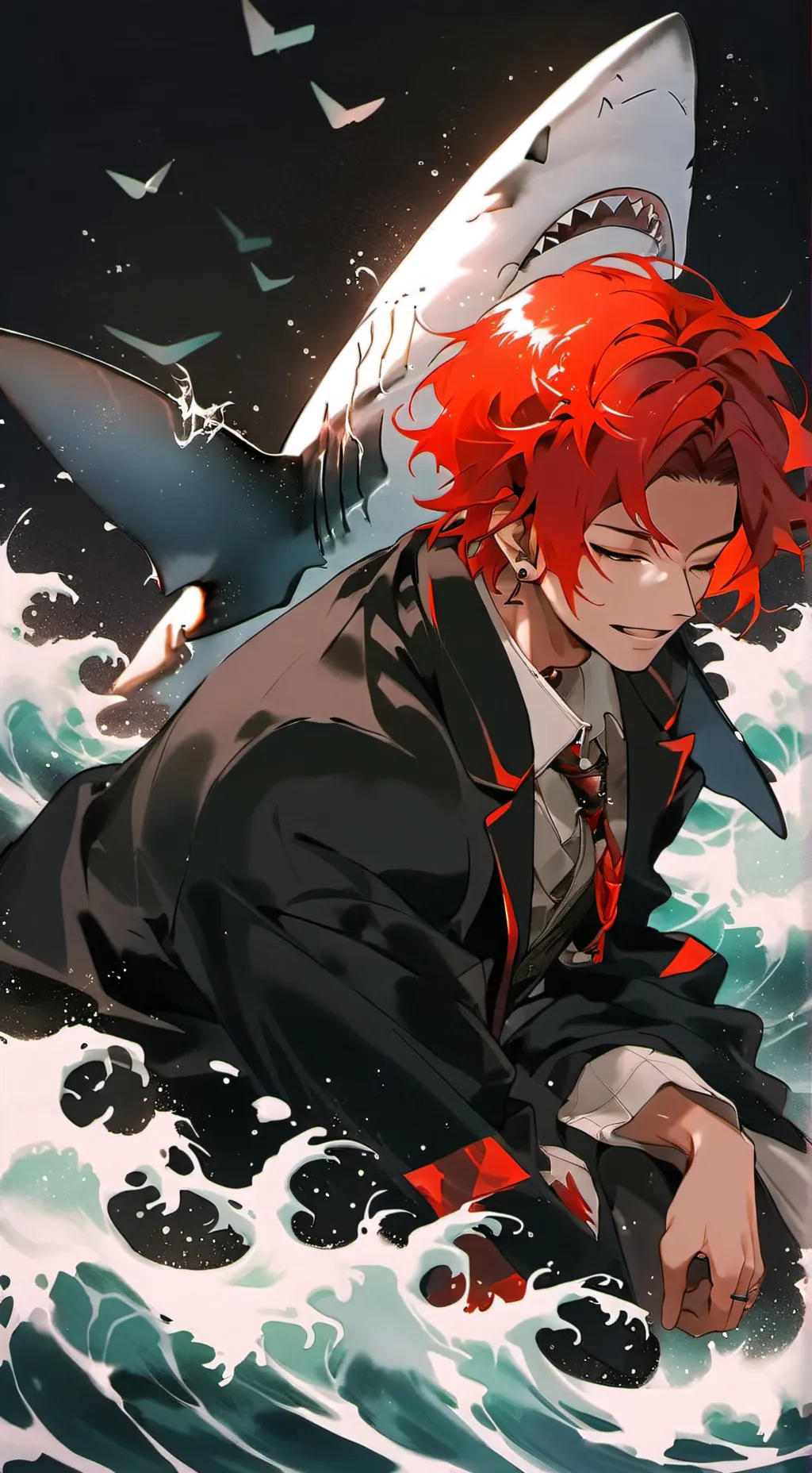 ai character: kirishima  background
