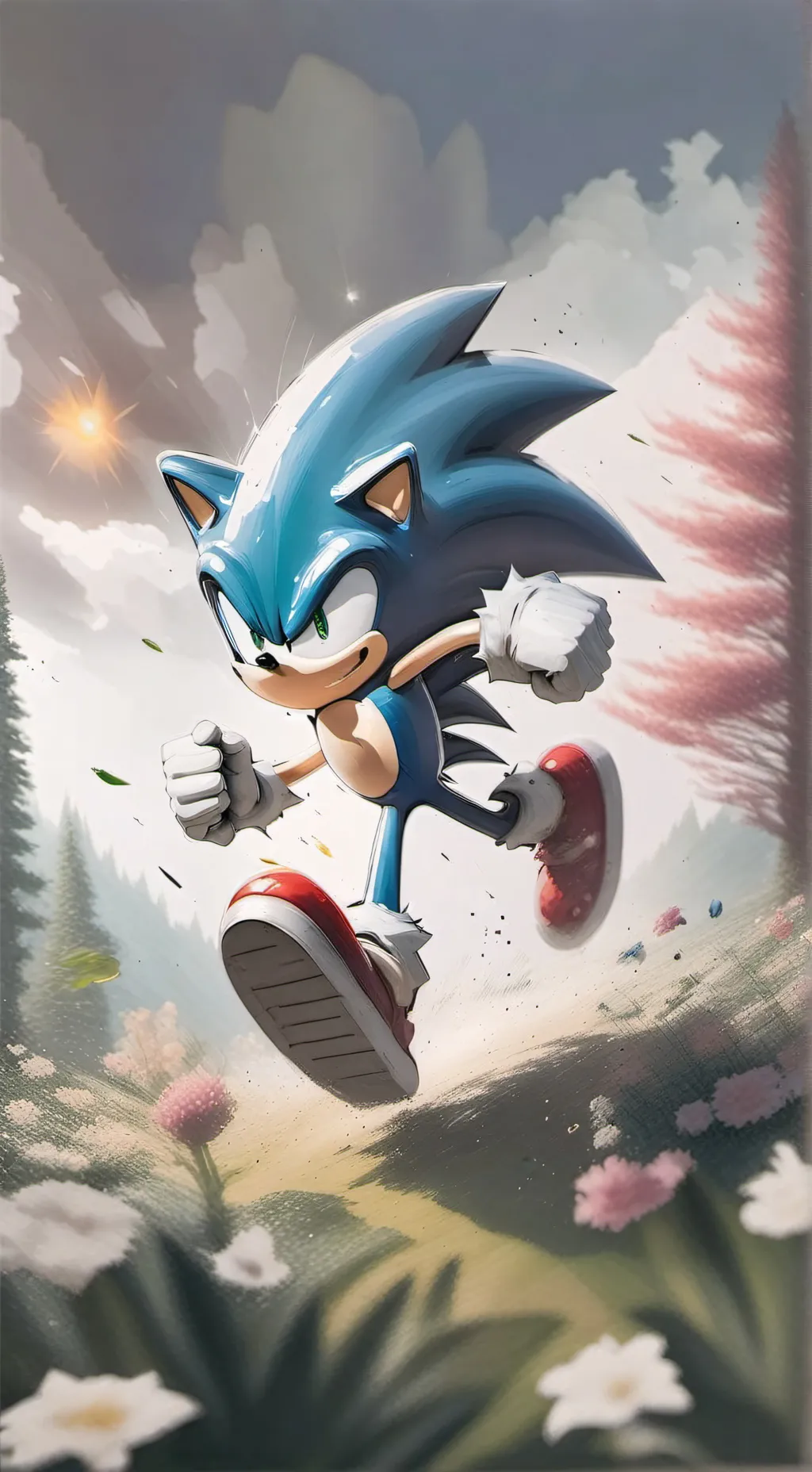 ai character: Sonic the hedgehog background