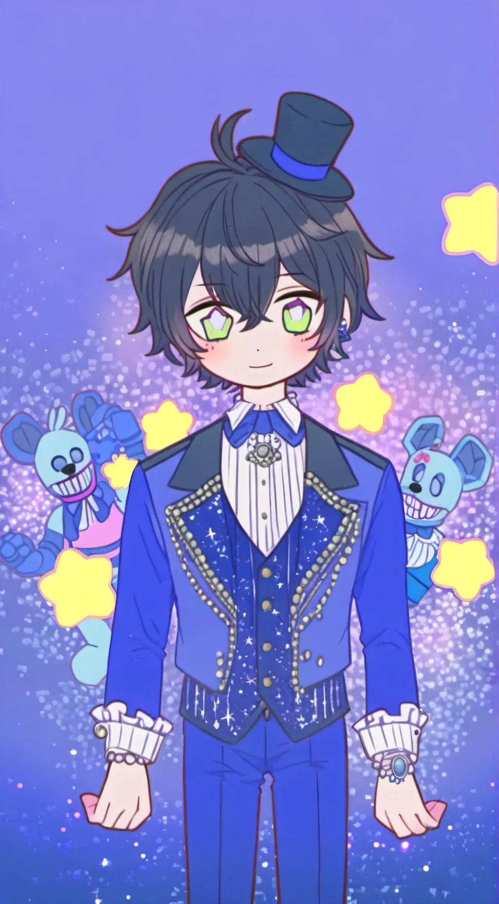 ai character: puppet  background