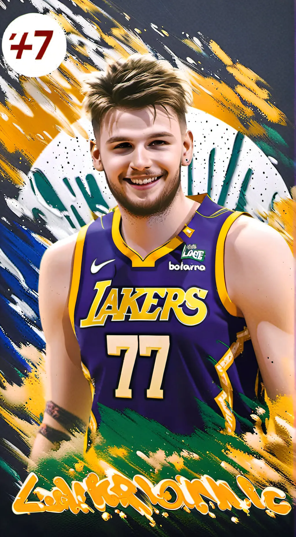 ai character: Luka Doncic  background